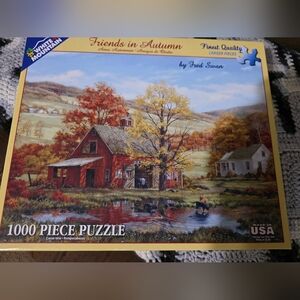Friends In Autumn Farmhouse Puzzle By Fred Swan 1000 Piece